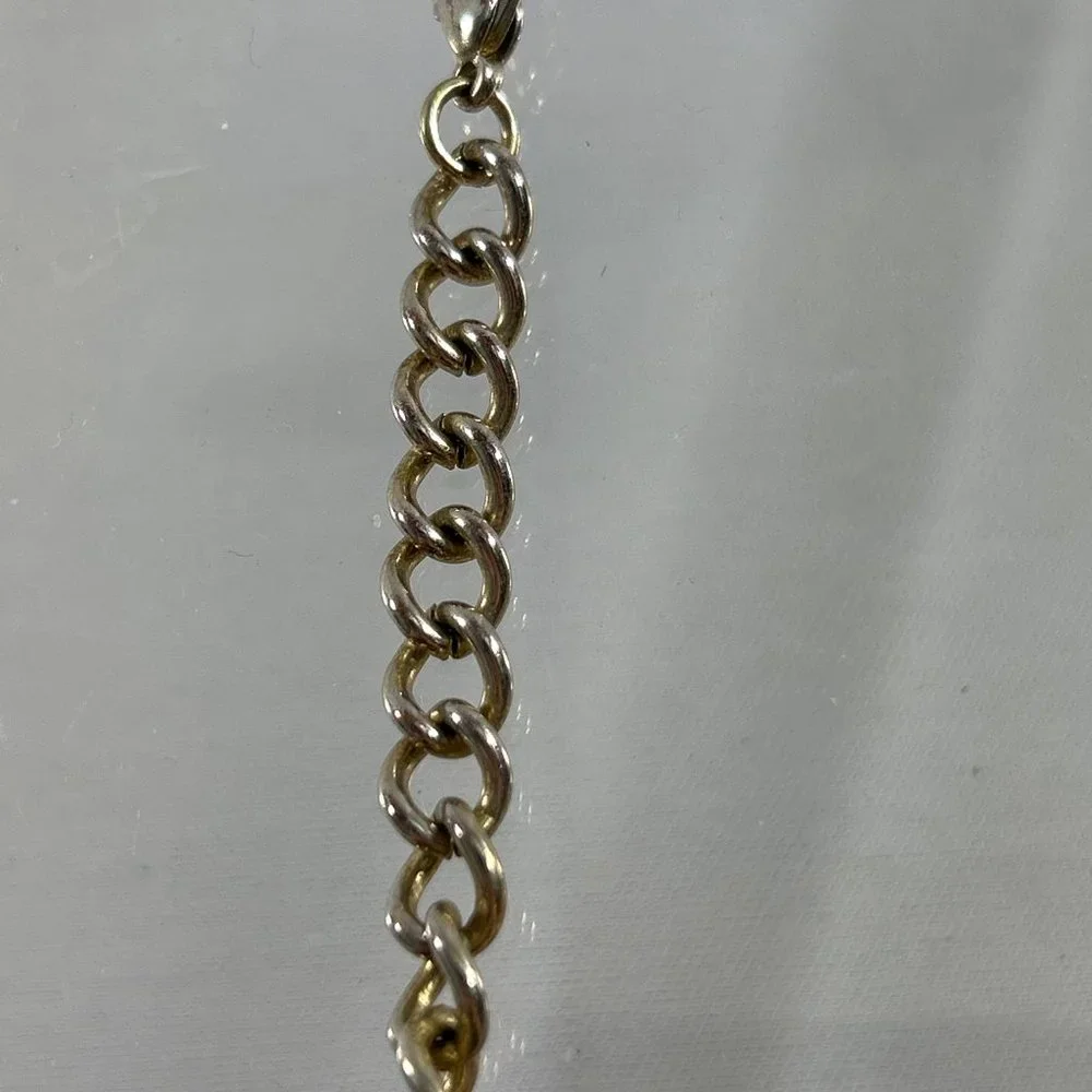 Gold Tone Necklace Black Bubble Faceted Graduated Beads 19-22